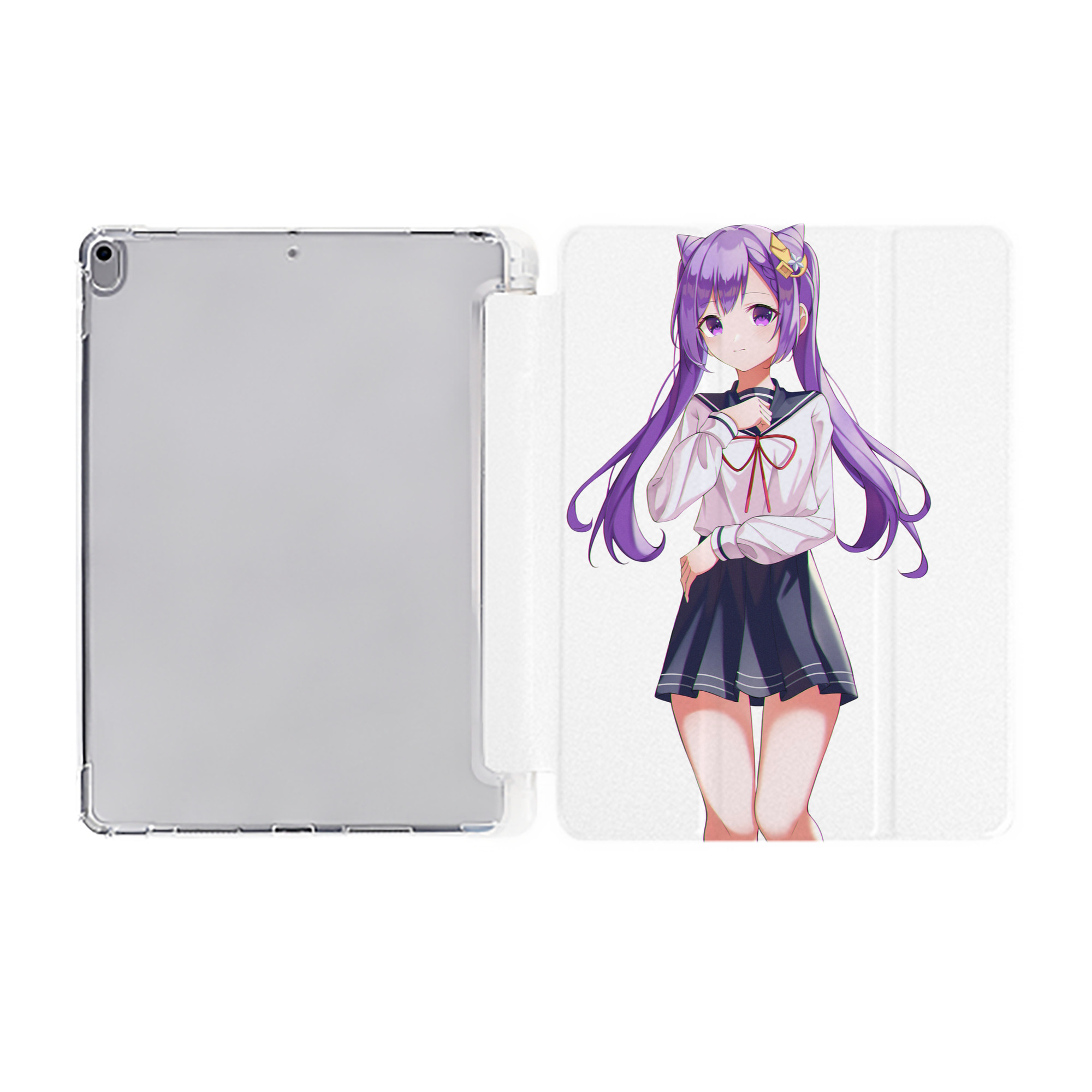 げんし神 刻晴 こくせい genshin Kokusei IPad ケース ペン収納付き 三つ折りスタンド PUレザー×シリコン 対応機種9.5/10.5/10.9インチ